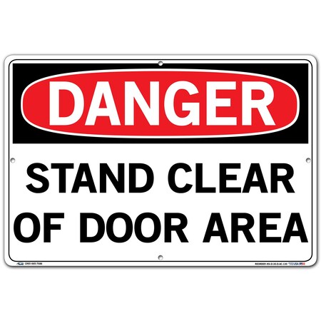 Vestil Aluminum Composite Sign, 12-1/2" H, 18-1/2" WW, Rectangle, English, SI-D-30-D-AC-130 SI-D-30-D-AC-130